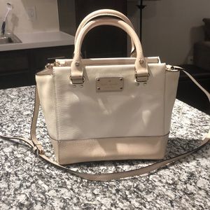 Kate Spade two-toned purse with handles and strap